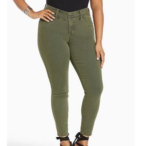 Olive green jeggings